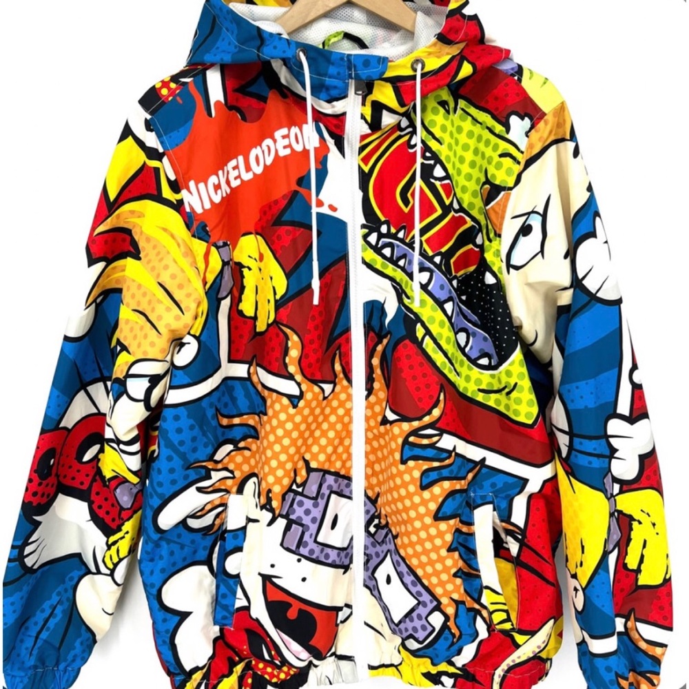 MEMBERS ONLY x NICKELODEON Men’s Color Cartoon Windbreaker Jacket Sizes M/L NWT